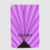 Purple Art Deco Design Personalised ゴルフタオル (正面)
