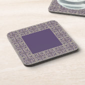 Purple Art Deco Tiled Design コースター (左側)