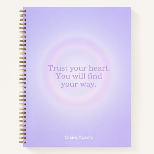 Purple Aura Message Notebook ノートブック (正面)