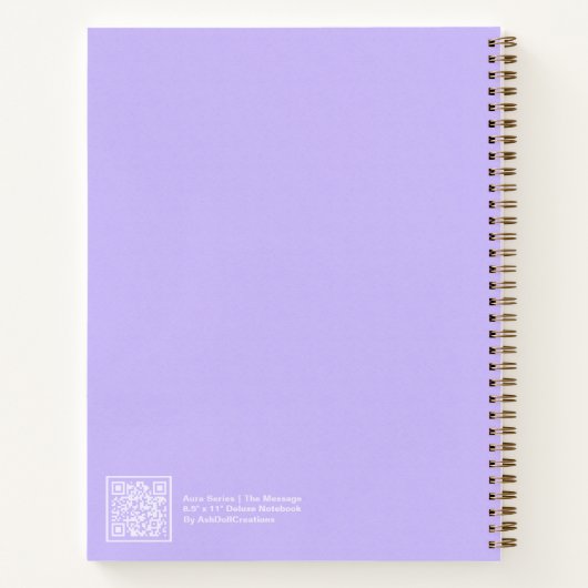 Purple Aura Message Notebook ノートブック (裏面)