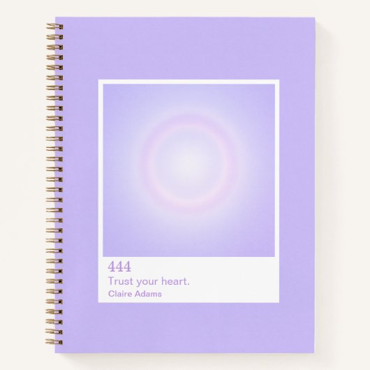Purple Aura Swatch Angel Number Notebook ノートブック (正面)