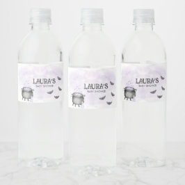 Purple Baby is Brewing Halloween Baby Shower ペットボトルラベル