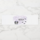 Purple Baby is Brewing Halloween Baby Shower ペットボトルラベル (シングルラベル)