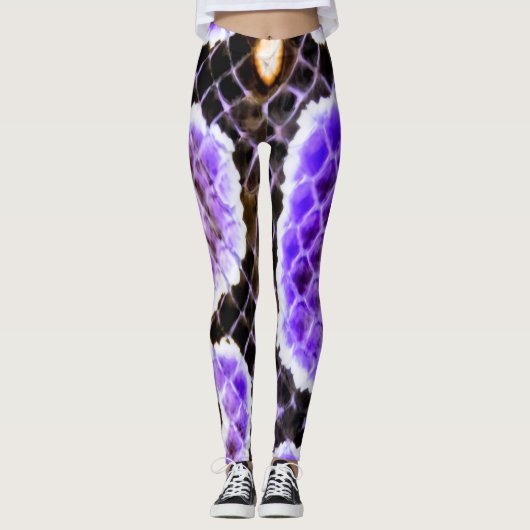 Purple Ball Python Leggings – Exotic Reptiles レギンス (正面)