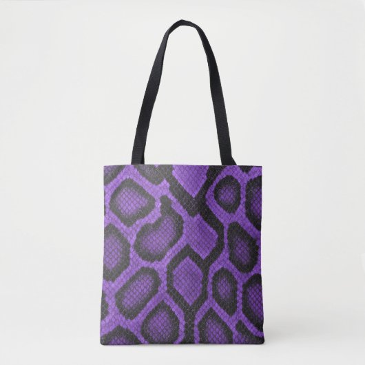 Purple Ball Python Tote Bag Style 2 トートバッグ (正面)