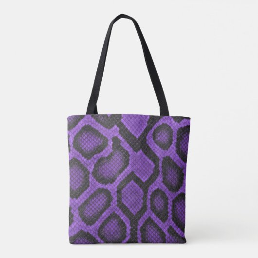 Purple Ball Python Tote Bag Style 2 トートバッグ (裏面)