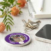 Purple Baseball Player Photo High School Spirit キーホルダー (側面)