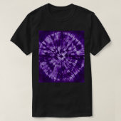 Purple Batik Tie Dye Bohemian pattern  Tシャツ (デザイン正面)
