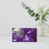 Purple Baubles名刺テンプレート(黒) 名刺 (スタンド正面)