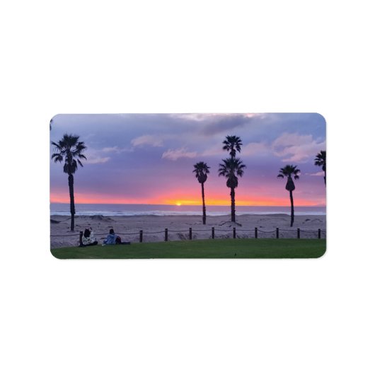 Purple Beach Sunset  ラベル (正面)