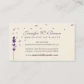 Purple beige Lavender Circle Frame Essential Oils 名刺 (裏面)