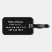 Purple Bicycle On White ラゲッジタグ (裏面横)