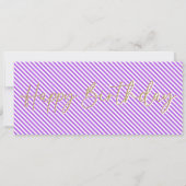 Purple Birthday Driving Lessons Gift Voucher Card 招待状 (裏面)