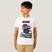 Purple Birthday Ninja Custom Name  Tシャツ (正面フル)