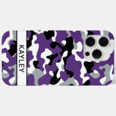 Purple Black Camouflage Personalized Case-Mate iPhoneケース (裏面 (横))