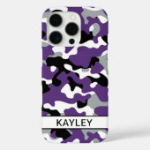 Purple Black Camouflage Personalized Case-Mate iPhoneケース (裏面)