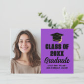Purple Black Class of 2025 Photo Gradation 案内状 (スタンド正面)