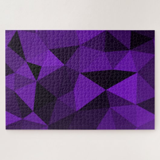 Purple black geometric mesh pattern ジグソーパズル (横)