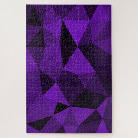 Purple black geometric mesh pattern ジグソーパズル (縦)