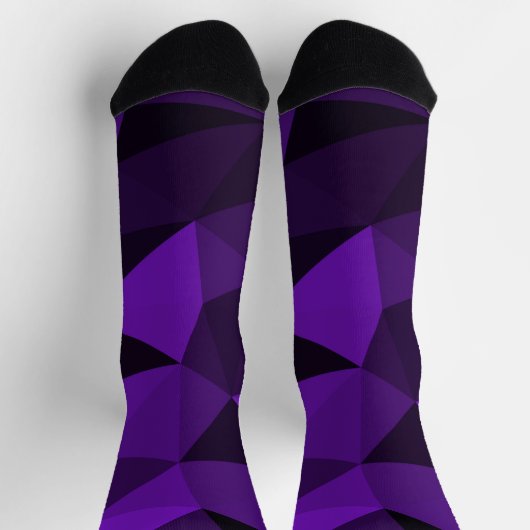 Purple black geometric mesh pattern ソックス (上部)