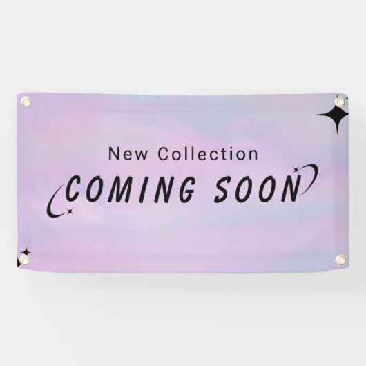 Purple Black Gradient Modern Coming Soon Promo 横断幕 (横)