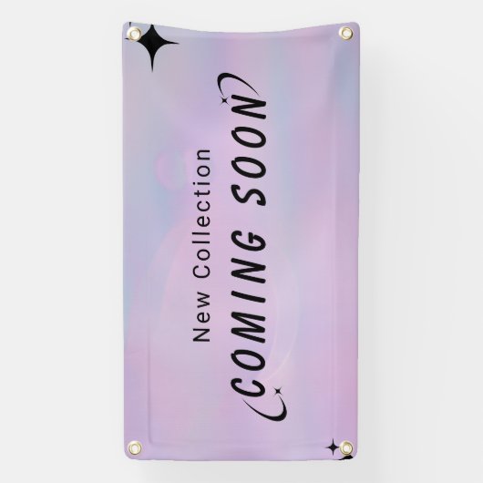 Purple Black Gradient Modern Coming Soon Promo  横断幕 (縦)