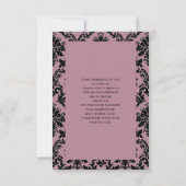 Purple Black Graduationありがとうフォトカード 招待状 (裏面)