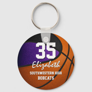 purple black kids sports team gifts basketball キーホルダー