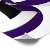 purple black volleyballs birthday party welcome ポスター (角)