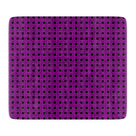 Purple Black Weave Pattern カッティングボード (正面)