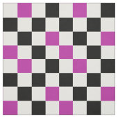 Purple Black White Checkered Pattern Design  ファブリック (見本)
