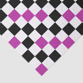 Purple Black White Checkered Pattern Design  薄葉紙 (詳細)