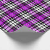 Purple Black White Plaid Tartan Pattern Design  ラッピングペーパー (角)