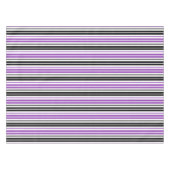 Purple Black White Stripes Pattern Design  テーブルクロス (正面(横))