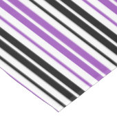 Purple Black White Stripes Pattern Design  テーブルクロス (アングル)