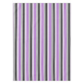 Purple Black White Stripes Pattern Design  テーブルクロス (正面)