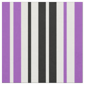 Purple Black White Stripes Pattern Design  ファブリック (クローズアップ)