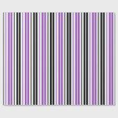 Purple Black White Stripes Pattern Design  ラッピングペーパー (フラット)