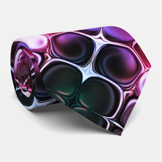 Purple Black white Unique Abstract Art ネクタイ (ロール)