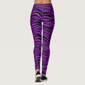Purple Black Zebra Stripes レギンス (裏面)