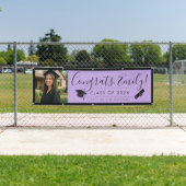 PURPLE & BLK 2026 | Graduation Banner with Photo 横断幕 (インサイチュ)