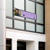 PURPLE & BLK 2026 | Graduation Banner with Photo 横断幕 (ビルの外側)