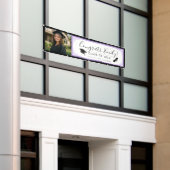 PURPLE & BLK ornate | Graduation Banner with Photo 横断幕 (ビルの外側)