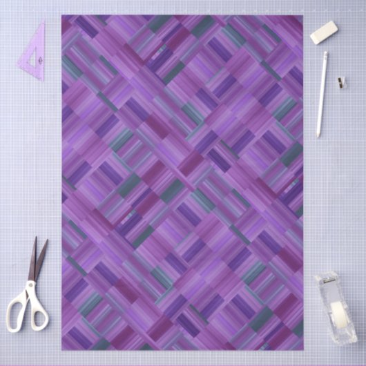 Purple Block Design 薄葉紙 (クラフト)