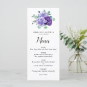 Purple Bloom Eucalyptus Botanical Wedding Menu メニュー (スタンド正面)