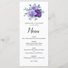 Purple Bloom Eucalyptus Botanical Wedding Menu メニュー
