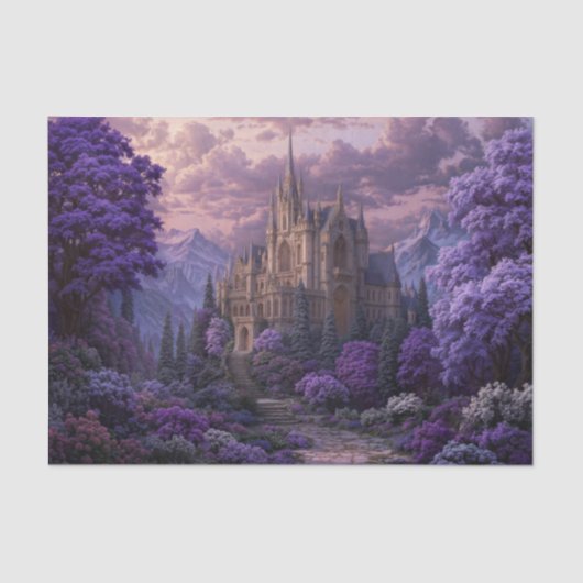 Purple Blossom Epic Gothic Fantasy Castle 薄葉紙 (正面)