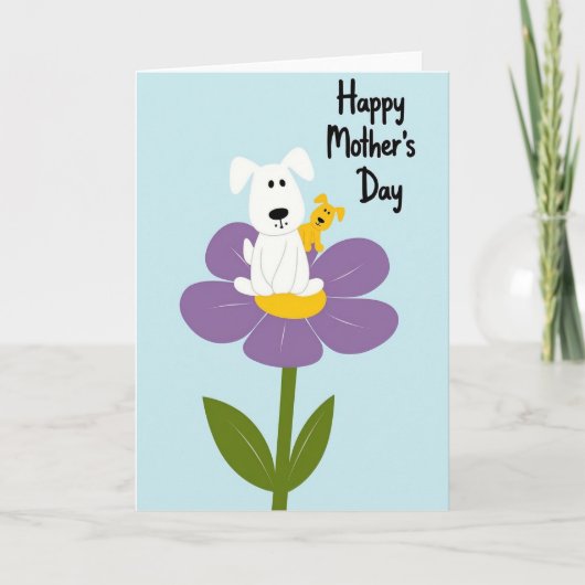Purple Blossom Mothers Day Card カード (正面)