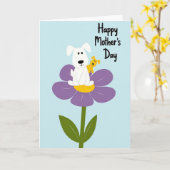 Purple Blossom Mothers Day Card カード (黄色い花)