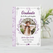 Purple Blossom Story Book Graduation 招待状 (スタンド正面)